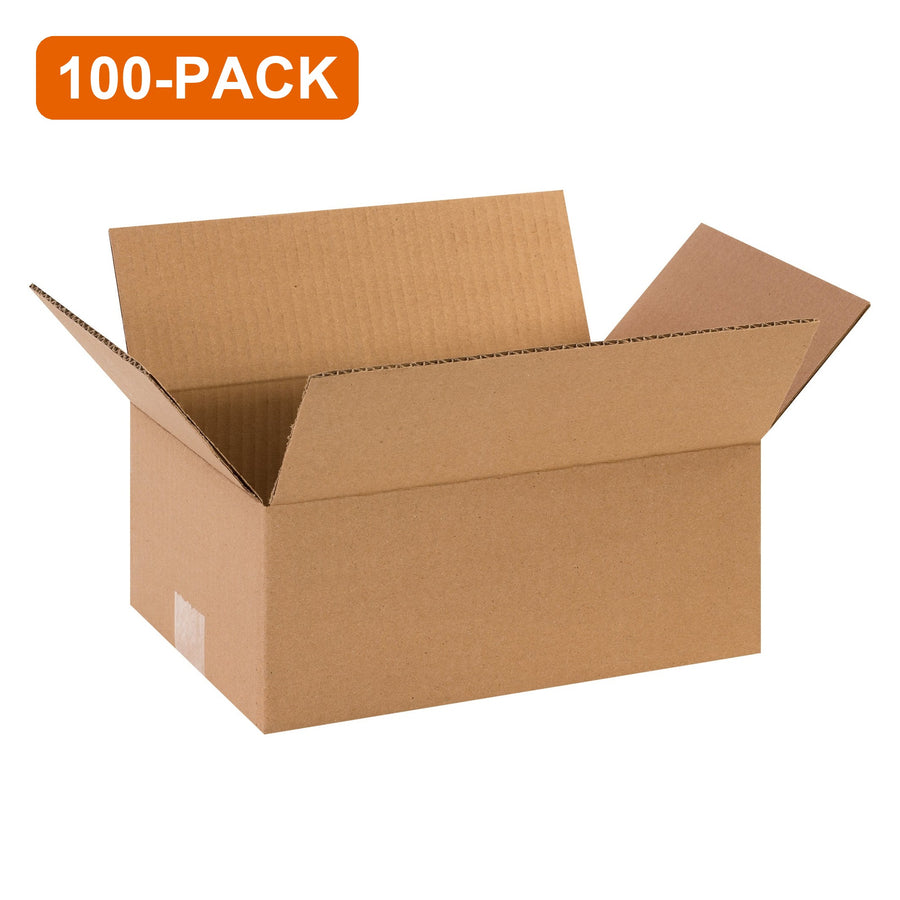 10x6x3 ECT-32 Kraft Corrugated Shipping Boxes, 100-Pack (4 Bundles of 25)