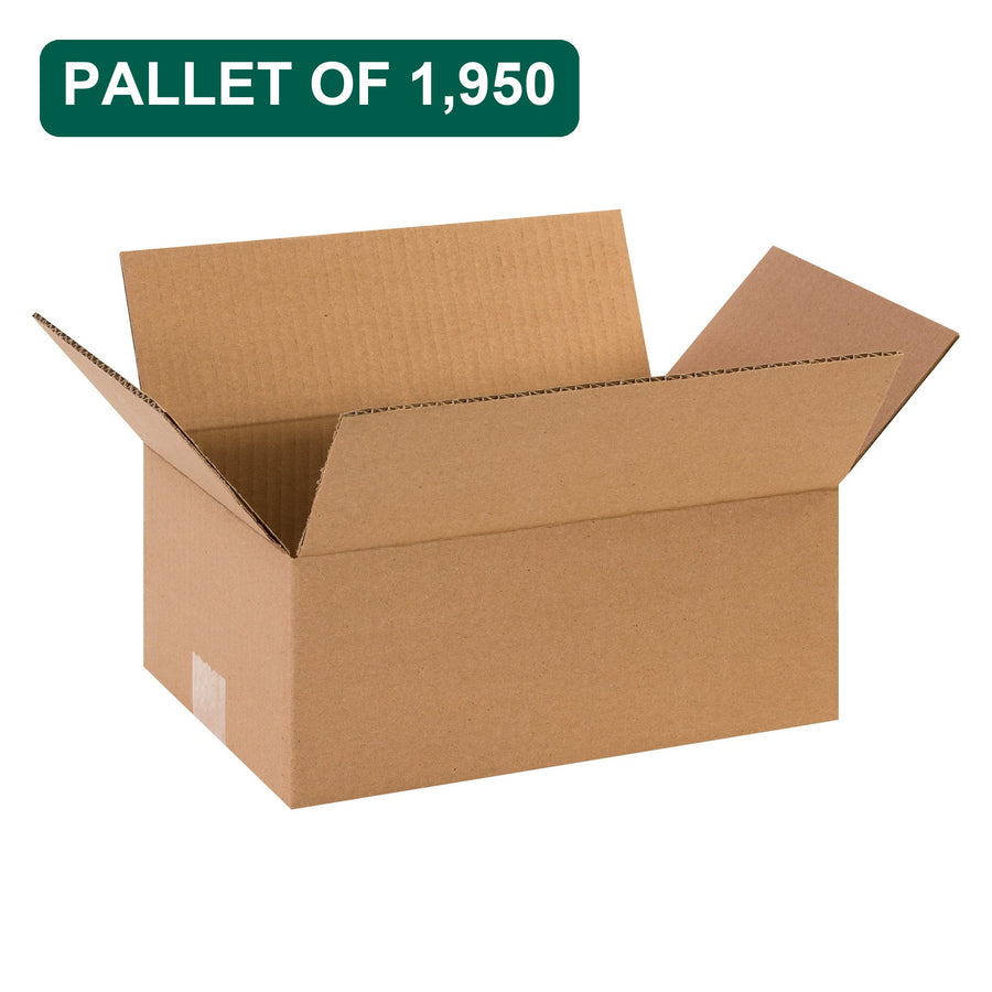 Bulk 10x6x3 Kraft Corrugated Shipping Boxes, 1,950 Pack Pallet, 32 ECT