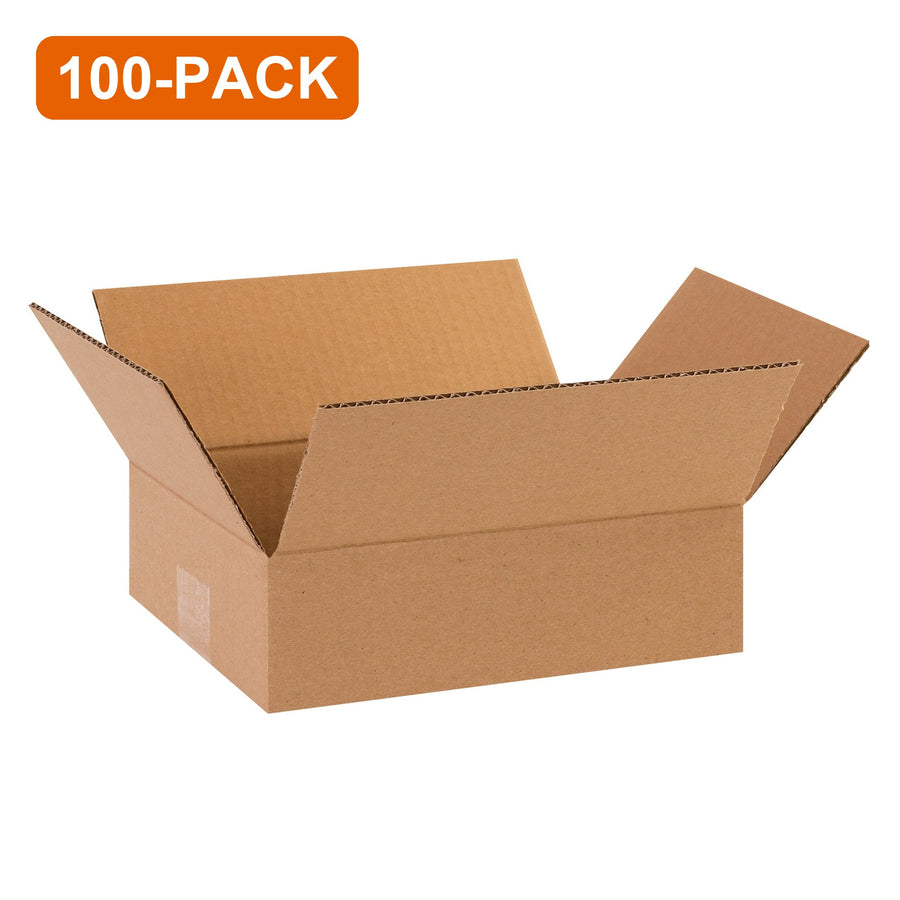 10x8x3 ECT-32 Kraft Corrugated Shipping Boxes, 100-Pack (4 Bundles of 25)