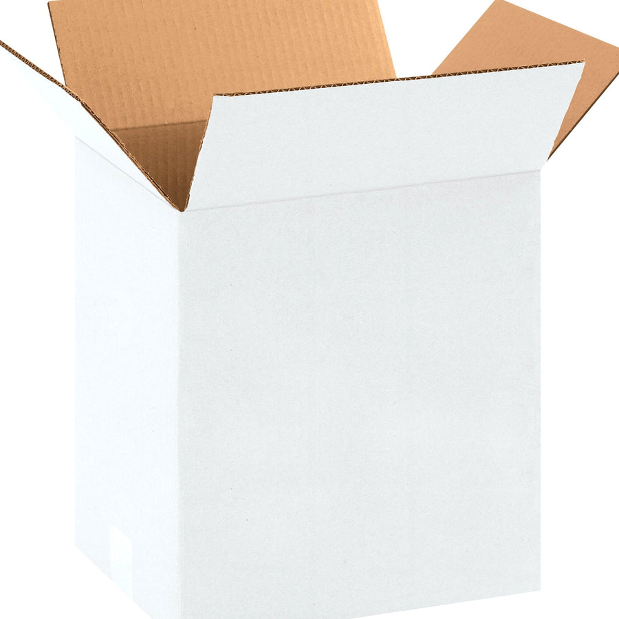 11.25x8.75x12 ECT-32 White Corrugated Shipping Boxes 25-Pack 11812W