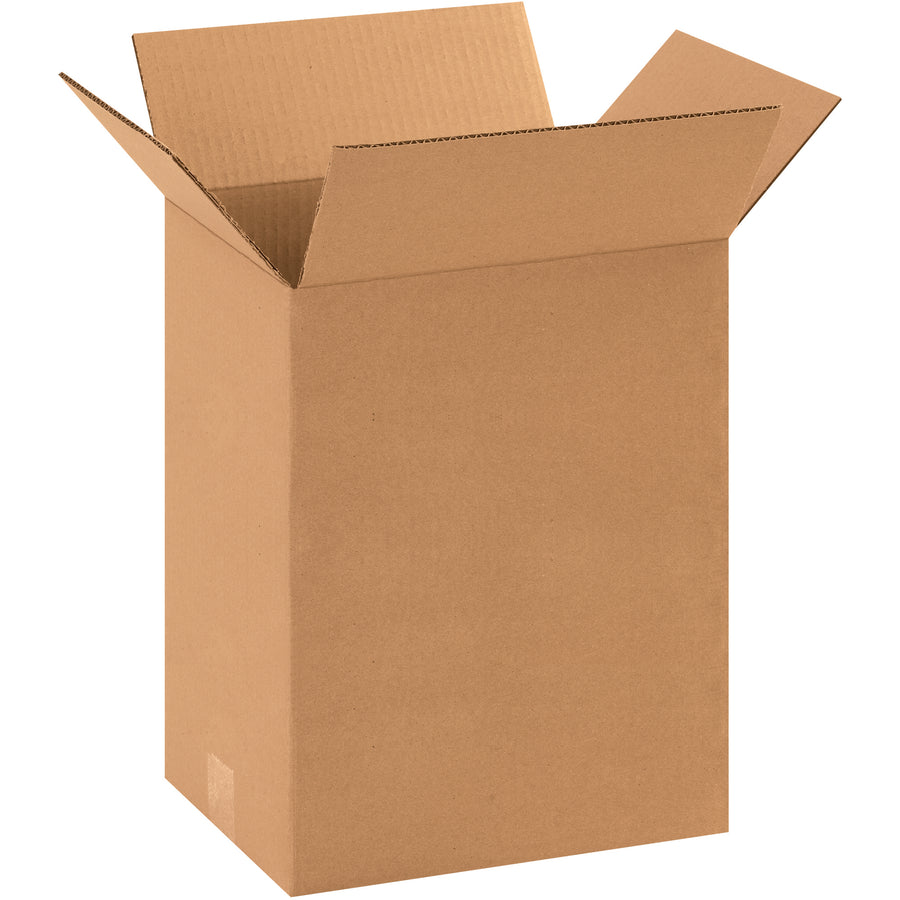 11 1/4" x 8 3/4" x 14" ECT-32 single-wall kraft corrugated boxes deliver reliable stacking performance and freight efficiency in a compact bundle of 25. These industry-standard cardboard shipping cartons ship and store completely flat, maximizing your warehouse space and reducing logistics costs. Ideal for e-commerce fulfillment, storage, and regional distribution.