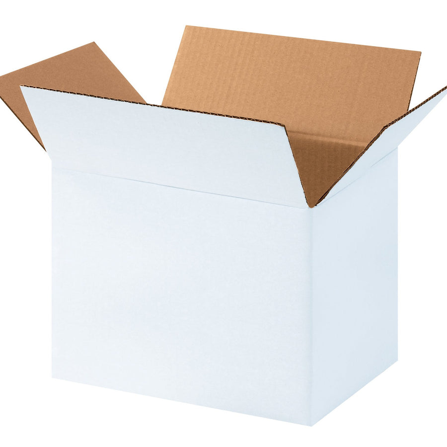 11.75x8.75x8.75 ECT-32 White Corrugated Shipping Boxes 25-Pack 1188W