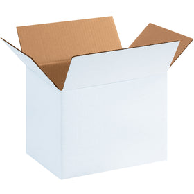 Premium white corrugated shipping boxes in 11.75 x 8.75 x 8.75" dimensions with ECT-32 single-wall construction. Each bundle includes 25 boxes ready to seal and ship. The crisp white finish makes applied labels and shipping instructions instantly visible–perfect for e-commerce, fulfillment, and logistics operations requiring professional appearance with reliable performance.