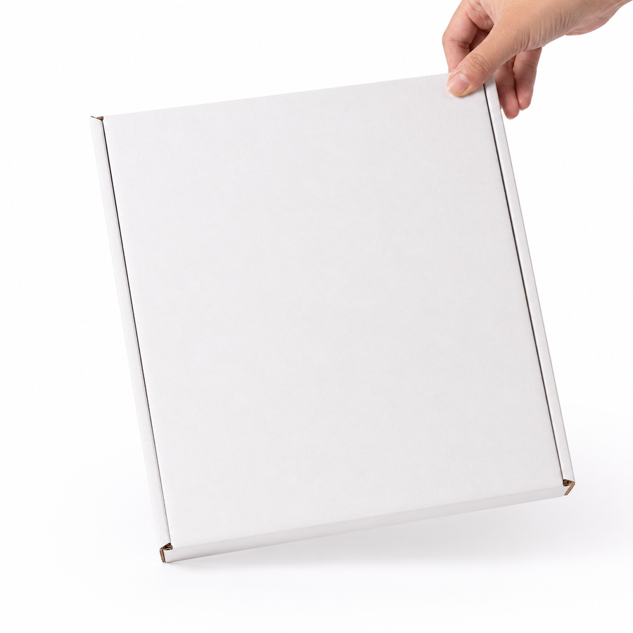 12.75x10.625x2 White Corrugated Literature Mailers - Self-Seal, 50/Bundle — image 1