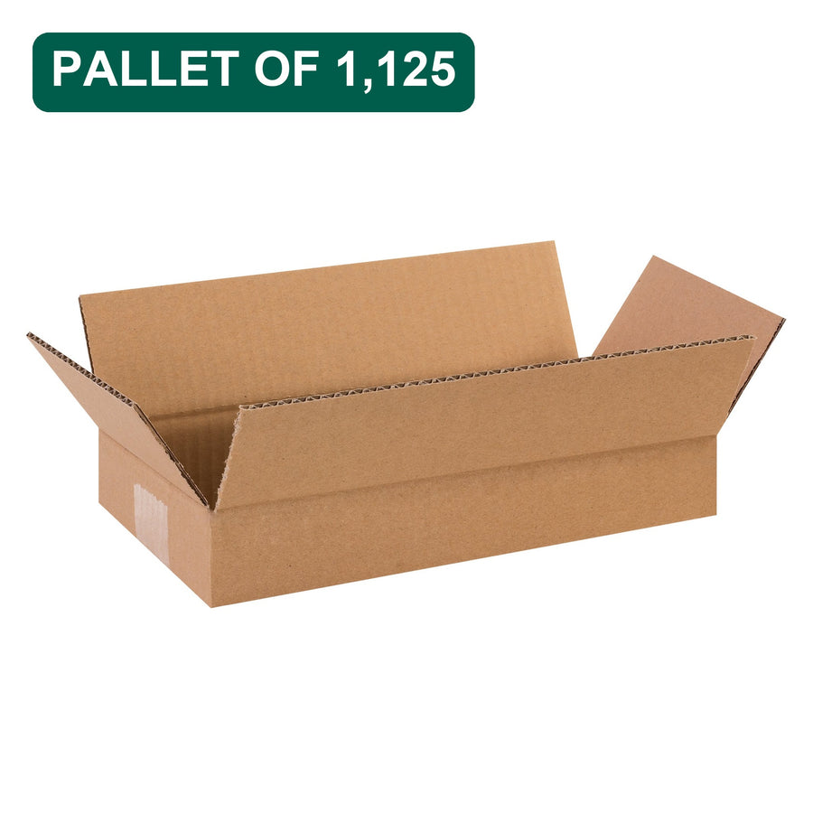 Bulk 12x6x2 Kraft Corrugated Shipping Boxes, 1,125 Pack Pallet, 32 ECT