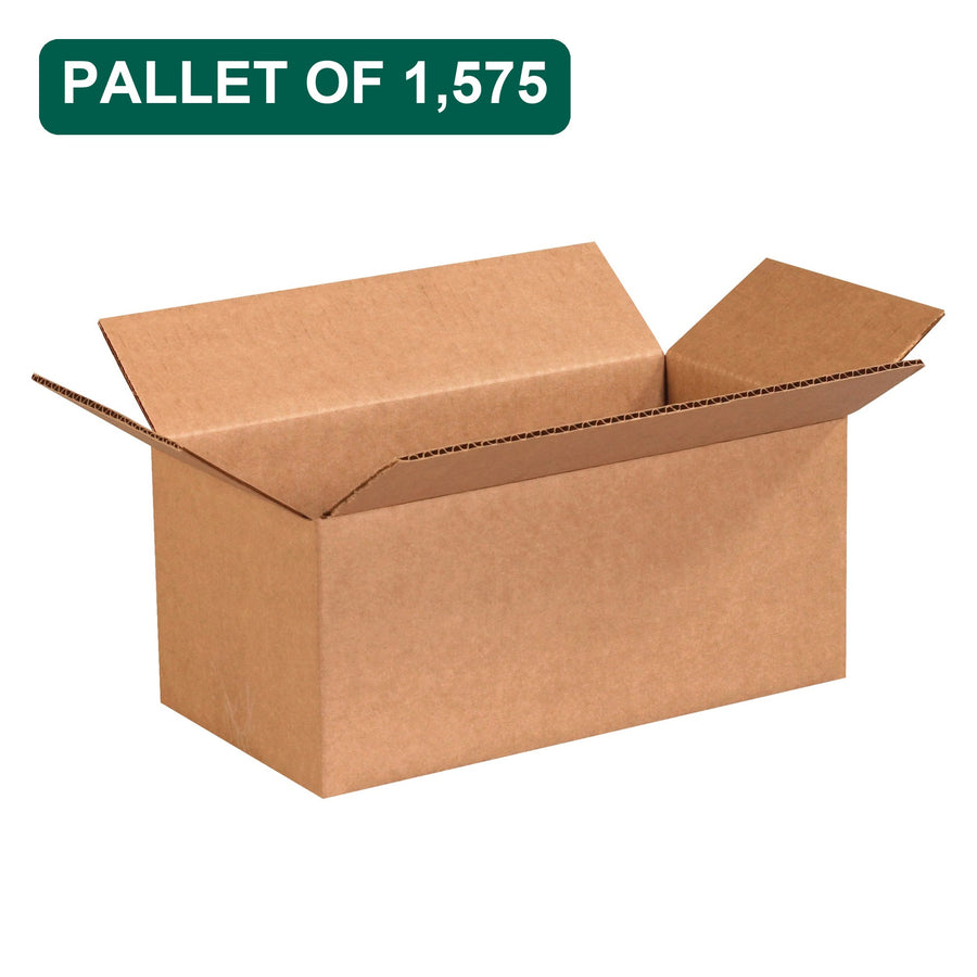 Bulk 12x6x5 Kraft Corrugated Shipping Boxes, 1,575 Pack Pallet, 32 ECT