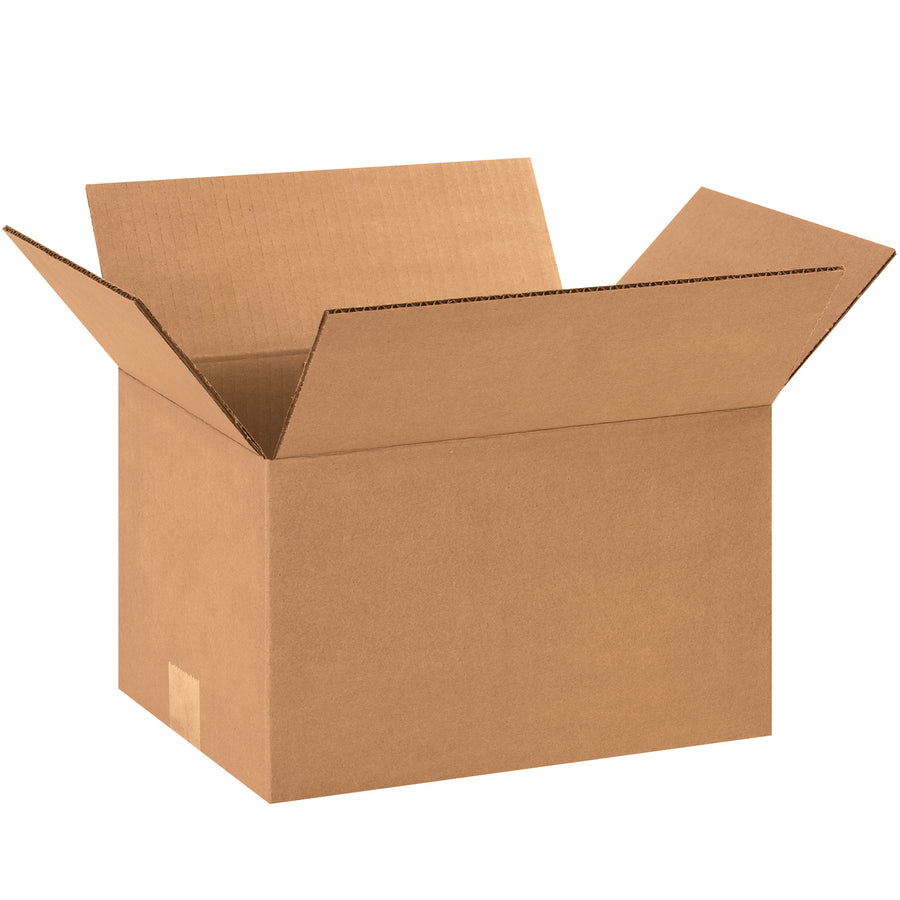 Cost-effective ECT-32 kraft corrugated shipping boxes sized 12" x 9" x 7" for mid-range products and ecommerce fulfillment. Single-wall construction balances protection with freight efficiency. Sold as a convenient 25-box bundle.