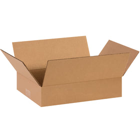 Ship shallow products efficiently with these 14x10x3" ECT-32 kraft corrugated boxes. Manufactured from single-wall corrugated material rated for reliable stacking and freight performance. Sold as a bundle of 25 and ships flat to maximize your warehouse storage and reduce inbound shipping costs.