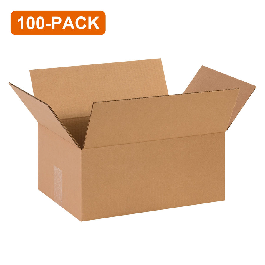 14x10x6 ECT-32 Kraft Corrugated Shipping Boxes, 100-Pack (4 Bundles of 25)