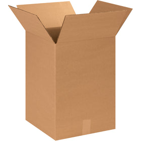 ECT-32 single wall corrugated boxes sized 14" × 14" × 19" deliver proven durability for mid-weight shipping and storage. Sold in efficient bundles of 20 kraft cartons. Recyclable material reduces waste and supports sustainable fulfillment operations.