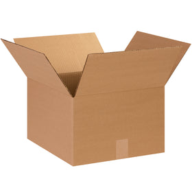 Standard-strength ECT-32 kraft corrugated cartons sized 14" x 14" x 9" for reliable mid-weight shipping and storage. Sold in bundles of 25 boxes, these brown corrugated containers offer proven stacking performance and cost-effective volume packaging. Fully recyclable kraft construction built for warehouse efficiency.