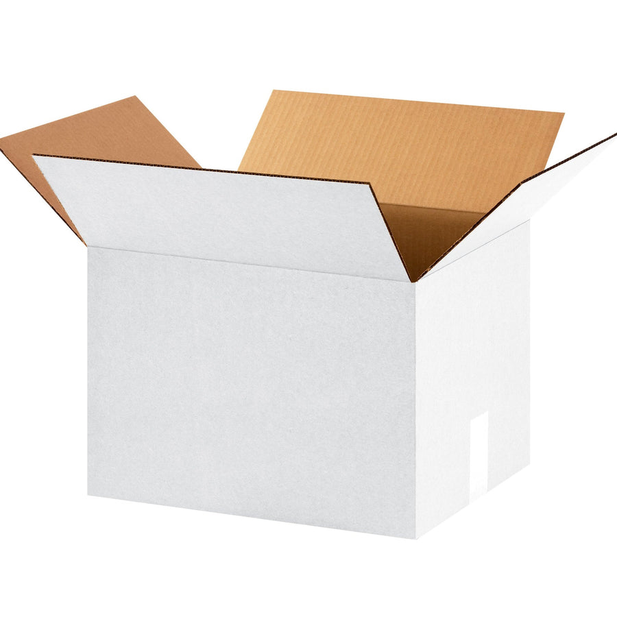 15x12x10 ECT-32 White Corrugated Shipping Boxes 25-Pack 151210W