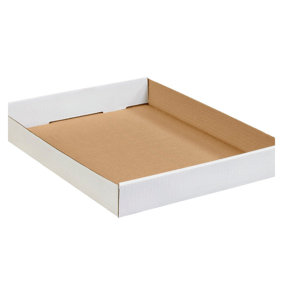 15x12x1.75 ECT-32 White Corrugated Trays 50-Pack 15122CTW