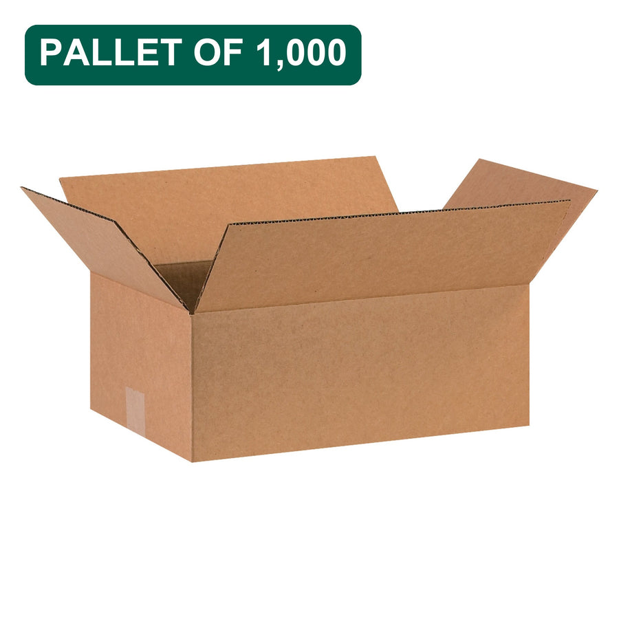 Bulk 16x10x6 Kraft Corrugated Shipping Boxes, 1,000 Pack Pallet, 32 ECT