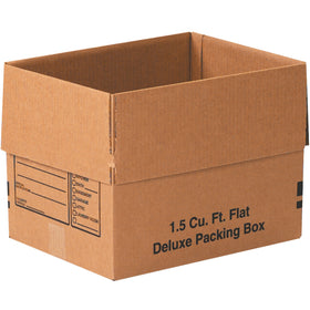 Premium 16 x 12 x 12" corrugated packing boxes engineered for high-volume movers and fulfillment operations. ECT-32 single-wall kraft construction delivers proven stacking strength and crush resistance. Bundle of 25 units with patented flap-lock design keeps flaps secure during handling and transit.