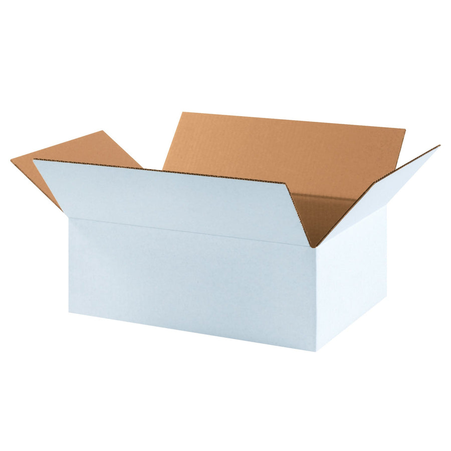 17.25x11.25x6 ECT-32 White Corrugated Shipping Boxes 25-Pack 17116W
