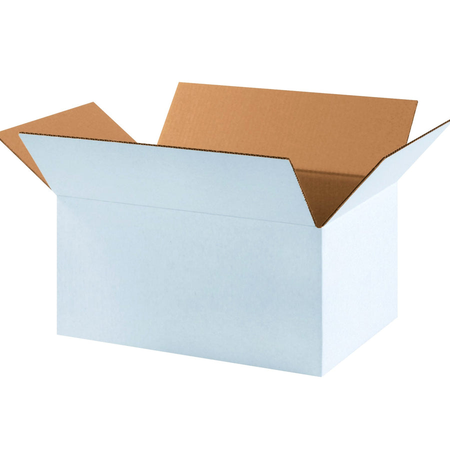 17 1/4x11 1/4x8 ECT-32 White Corrugated Boxes Single Wall 25-Pack 17118W