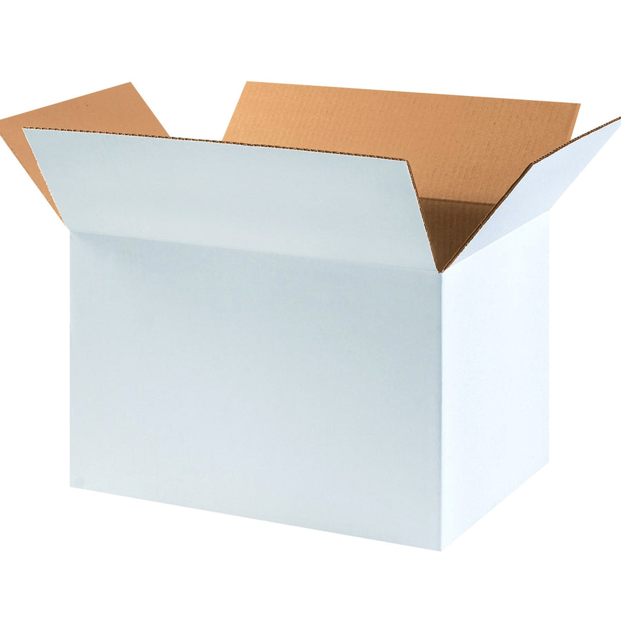 18x12x12 ECT-32 White Corrugated Shipping Boxes 25-Pack 181212W