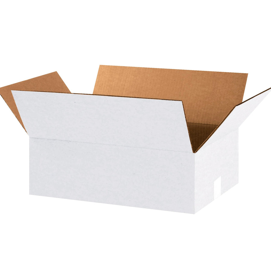 18x12x6 ECT-32 White Corrugated Shipping Boxes 25-Pack 18126W