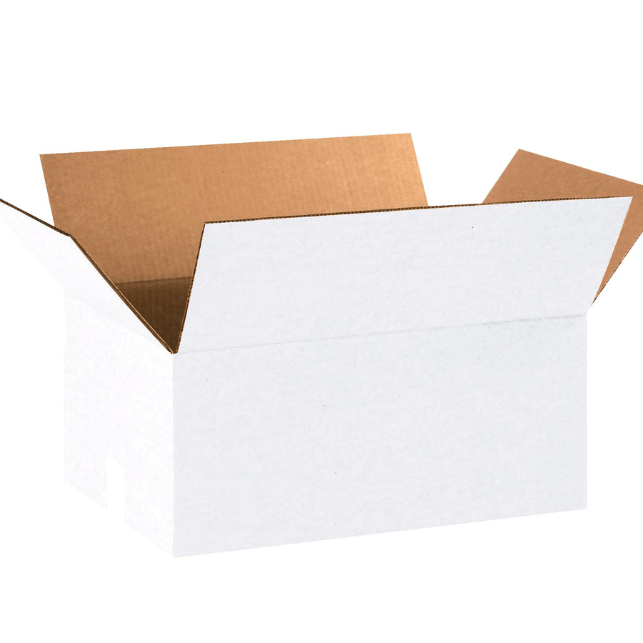 18x12x8 ECT-32 White Corrugated Shipping Boxes 25-Pack 18128W
