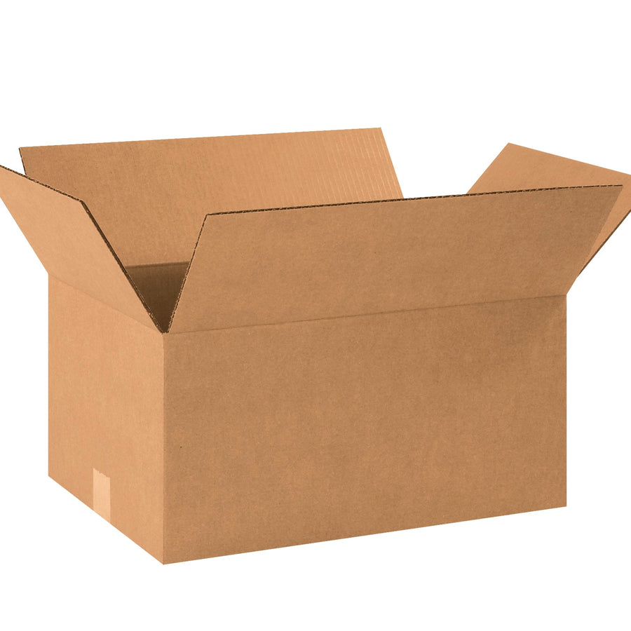 18 1/2x12 1/2x9 ECT-32 Kraft Corrugated Shipping Boxes 25-Pack 18129