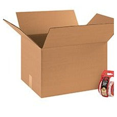 18x14x12 Corrugated Boxes with Tape and Dispenser 20-Pack 181412RP20TT