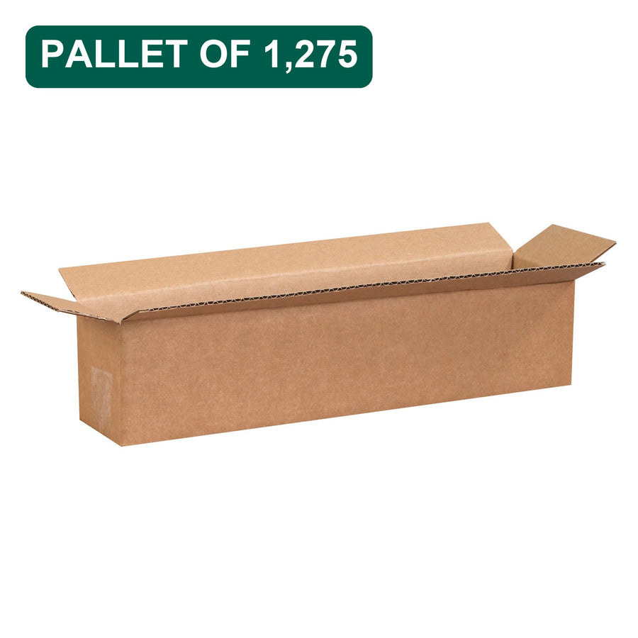 Bulk 18x4x4 Kraft Corrugated Shipping Boxes, 1,275 Pack Pallet, 32 ECT