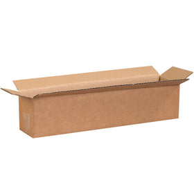 Ship long, narrow items efficiently with our 18x4x4 ECT-32 kraft corrugated boxes. Wide lengthwise openings accelerate packing speed and reduce labor time. Sold in bundles of 25 flat boxes–maximize your warehouse storage and freight efficiency.