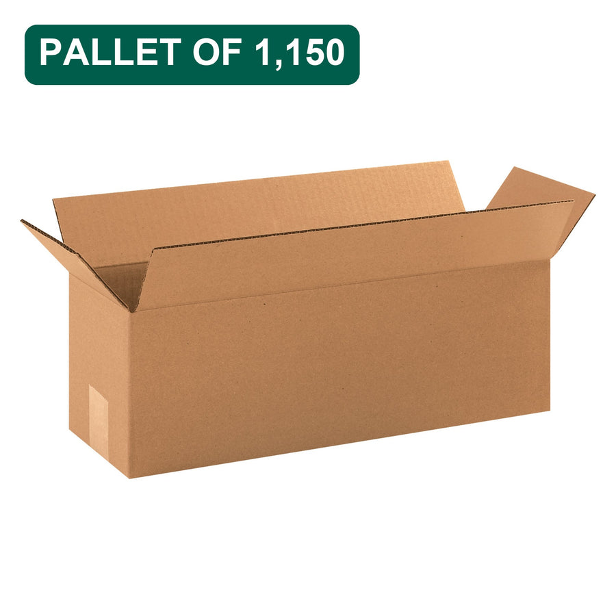 Bulk 18x6x6 Kraft Corrugated Shipping Boxes, 1,150 Pack Pallet, 32 ECT