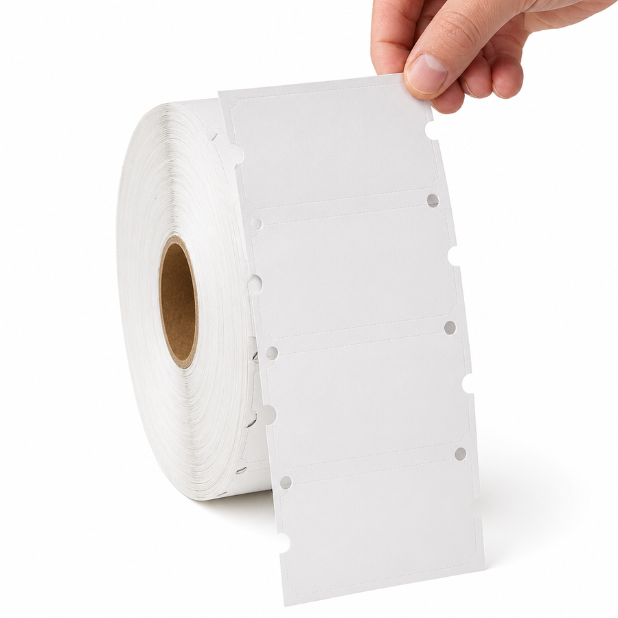 2" x 1.75" White Raffle Tickets - 2,000 Per Roll — image 1