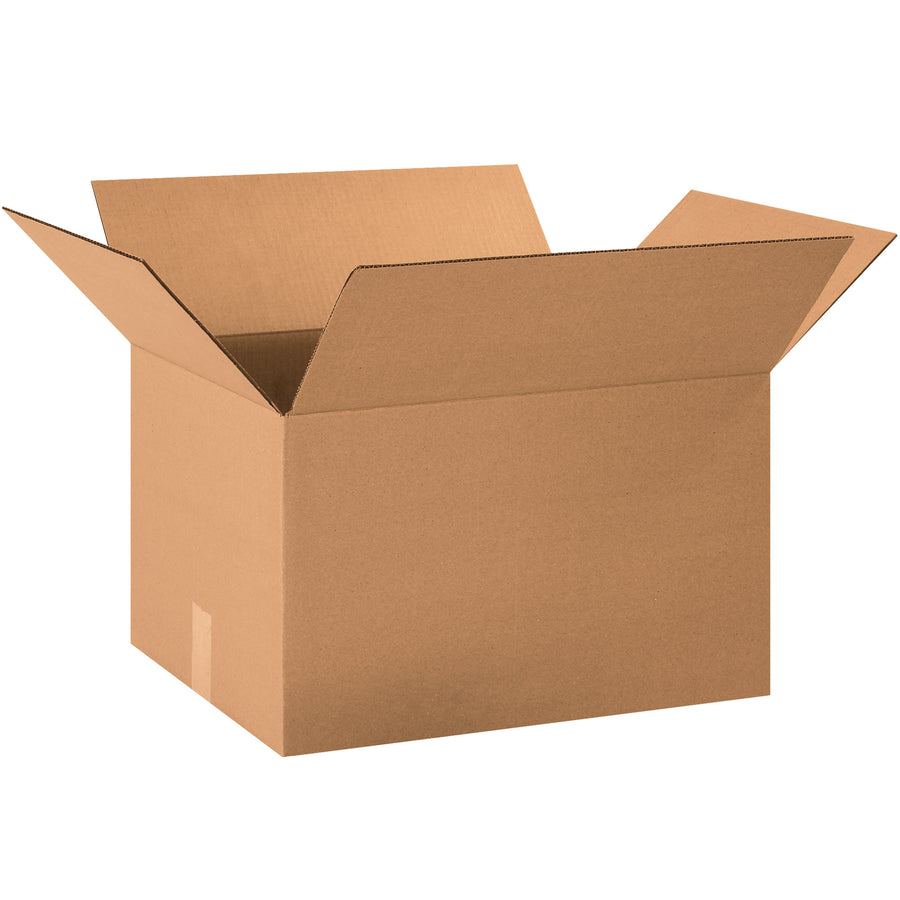 ECT-32 kraft corrugated shipping boxes sized 20" × 15" × 12" for mid-weight product distribution. Each 25-pack bundle delivers reliable stacking performance and freight efficiency for warehouse operations. Recyclable kraft construction meets standard industrial packaging requirements.