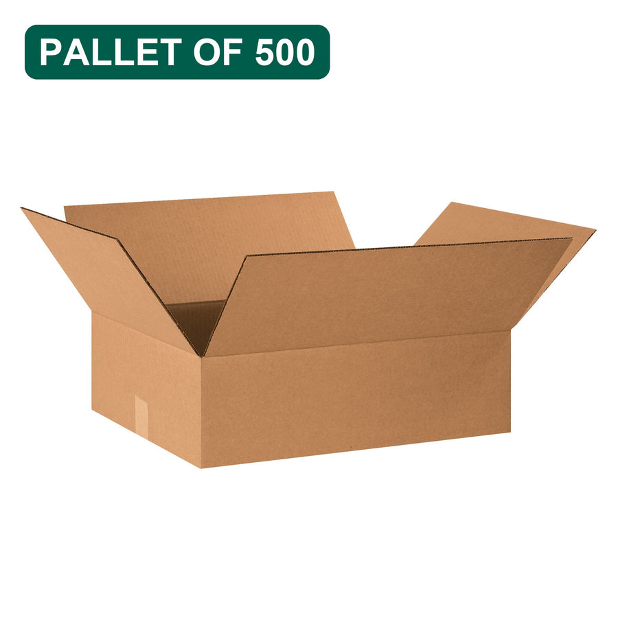 Bulk 20x16x6 Kraft Corrugated Shipping Boxes, 500 Pack Pallet, 32 ECT