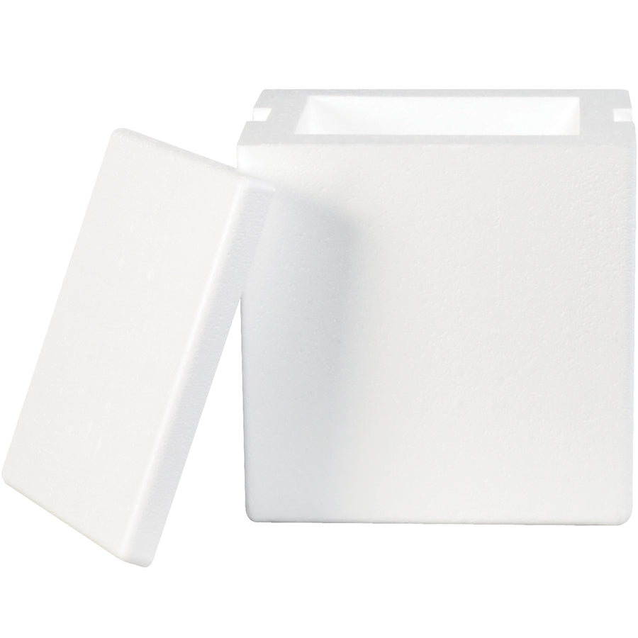 Protect temperature-sensitive shipments with these 8x6x9" insulated foam containers featuring 1.5" thick polystyrene construction. Stackable design maximizes warehouse space while the molded foam prevents product crushing and breakage. Sold as case of 8–lightweight, reusable, and recyclable for cost-effective perishable logistics.