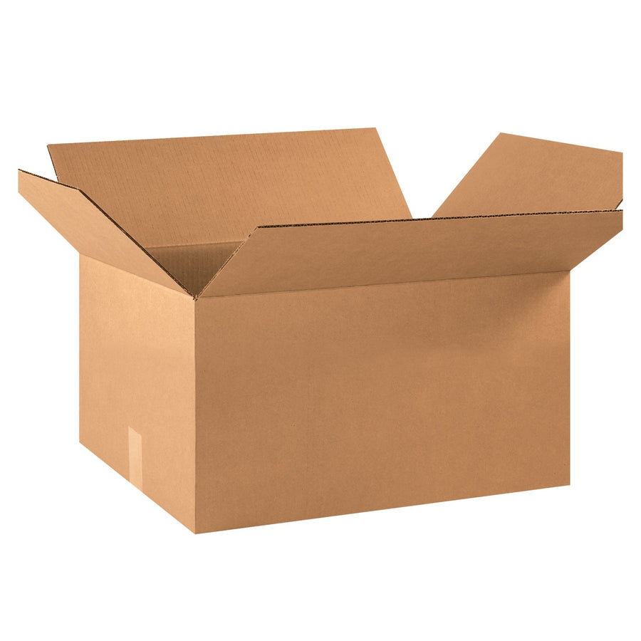 21 3/8x15 5/8x9 1/2 ECT-32 Kraft Corrugated Boxes 20-Pack 21159