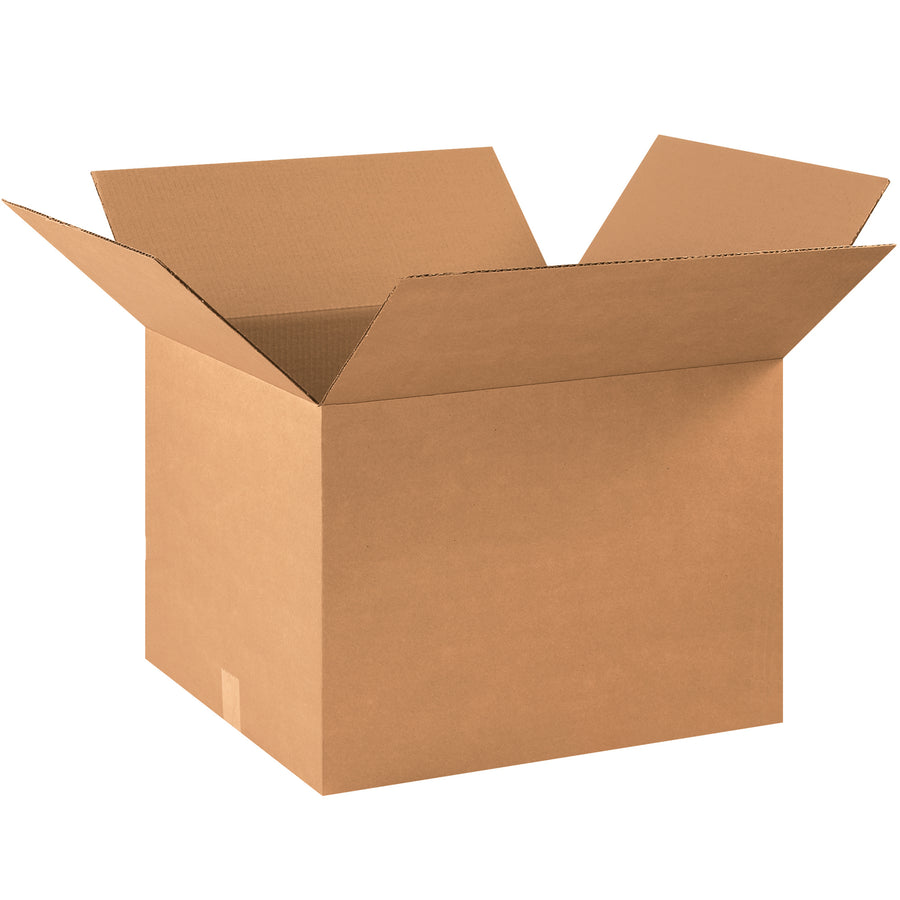 ECT-32 kraft corrugated boxes sized 22" × 18" × 16" deliver reliable single-wall strength for mid-weight industrial shipments and warehouse storage. Sold in bundles of 15 for volume savings and freight efficiency. Recyclable kraft construction reduces your sustainability footprint.
