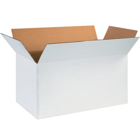 ECT-32 white corrugated boxes in 24x12x12 dimensions deliver professional presentation with durable single-wall construction. Bundle of 25 boxes ideal for retail-ready shipments where labeling and branding visibility matter. Strong stacking performance reduces freight damage and maximizes warehouse efficiency.