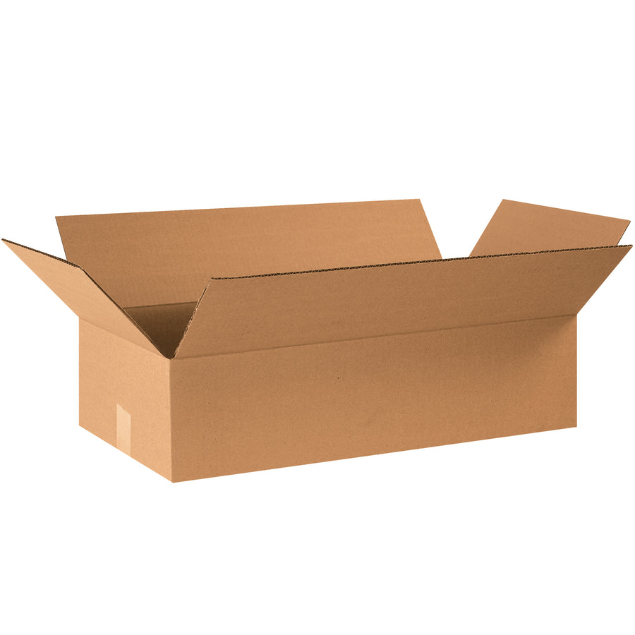 Ship shallow products efficiently with these 24x12x6 ECT-32 kraft corrugated boxes. Engineered for apparel, books, frames, and artwork with optimal depth-to-strength ratio. Bundle of 20 flat boxes arrives ready to assemble–maximize your warehouse space and reduce freight expense.