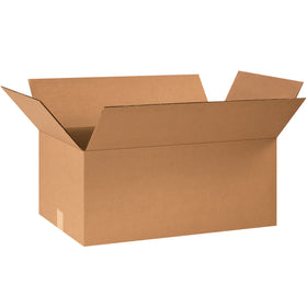 ECT-32 kraft corrugated shipping boxes sized 24" × 14" × 10" for reliable mid-weight product protection. Bundle of 20 boxes delivers cost-effective storage and fulfillment solutions with proven stacking performance. Recyclable kraft material reduces waste while maintaining structural integrity.