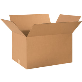 ECT-32 single-wall corrugated boxes in 24x18x14" dimensions deliver reliable strength for standard shipping and storage applications. This bundle of 15 kraft cartons offers excellent stacking performance and freight efficiency for warehouse operations. Recyclable construction reduces environmental impact while maintaining consistent protection.