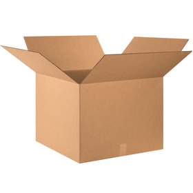 ECT-32 kraft corrugated shipping boxes sized 24" x 24" x 18" offer 6.0 cubic feet of capacity for bulky, lightweight items. Sold in bundles of 10 and ship flat to maximize warehouse space and reduce freight expenses. Standard strength construction delivers reliable protection at competitive volume pricing.