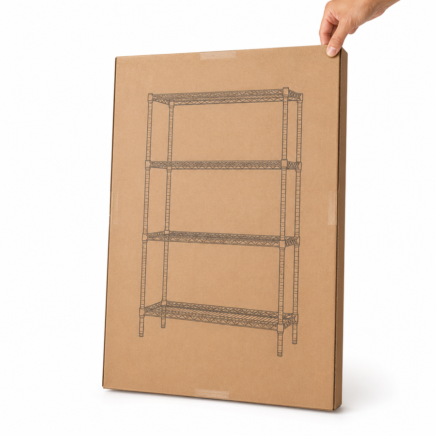 24x48x72 Chrome Wire Shelf Kit - 300lb Capacity, No Tools — image 1
