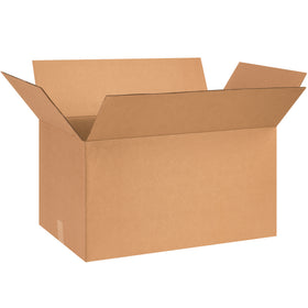 Industrial-grade 26x16x14 corrugated boxes manufactured from ECT-32 kraft material for reliable mid-size shipments. Each bundle includes 15 boxes, optimized for freight efficiency and vertical stacking performance. Recyclable kraft construction reduces waste while maintaining superior crush resistance.