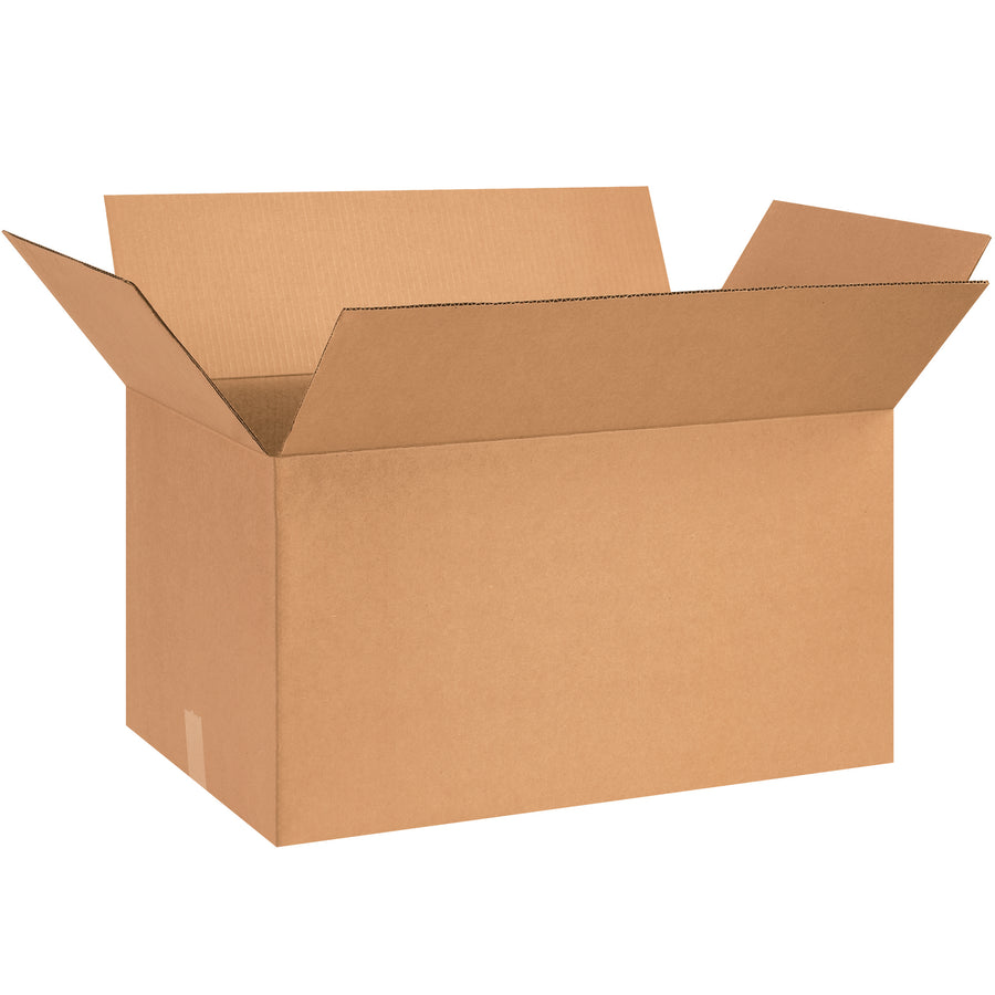 Industrial-grade 26x16x14 corrugated boxes manufactured from ECT-32 kraft material for reliable mid-size shipments. Each bundle includes 15 boxes, optimized for freight efficiency and vertical stacking performance. Recyclable kraft construction reduces waste while maintaining superior crush resistance.