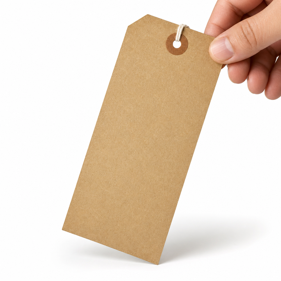 3 3/4 x 1 7/8" Manila Shipping Tags Pre-Strung 250 Pack — image 1