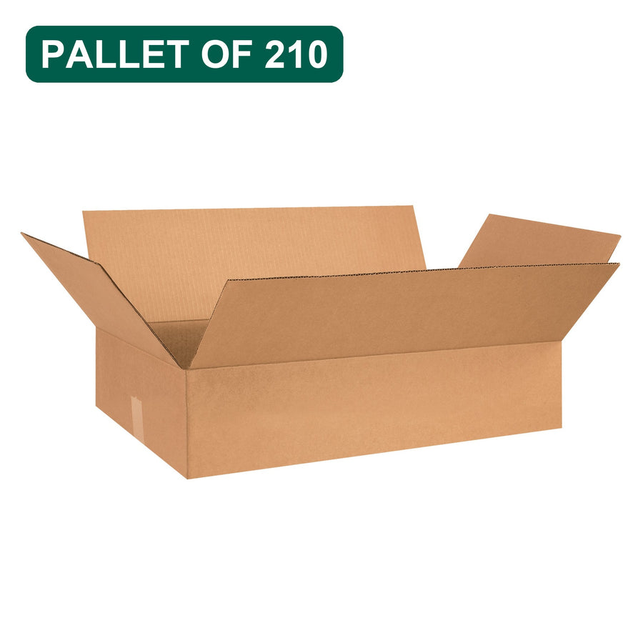 Bulk 30x20x8 Kraft Corrugated Shipping Boxes, 210 Pack Pallet, 32 ECT