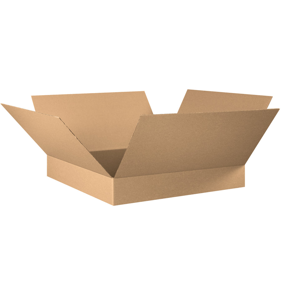 These 30x30x6 corrugated cartons feature ECT-32 kraft construction and ship flat to maximize warehouse storage efficiency. Ideal for apparel, books, picture frames, and artwork requiring shallow-depth packaging. Bundle of 15 flat boxes reduces per-unit cost and freight overhead.