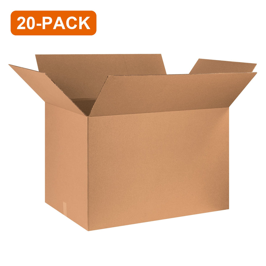 36x24x24 ECT-32 Kraft Corrugated Heavy Duty Shipping Boxes, 20-Pack (4 Bundles of 5)