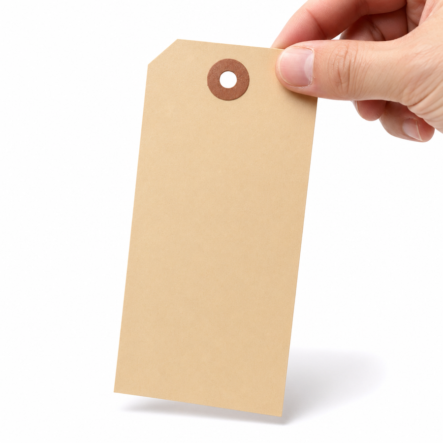 4.25x2.13" 13pt Manila Shipping Tags 500-Pack - Tear-Resistant Eyelets — image 1
