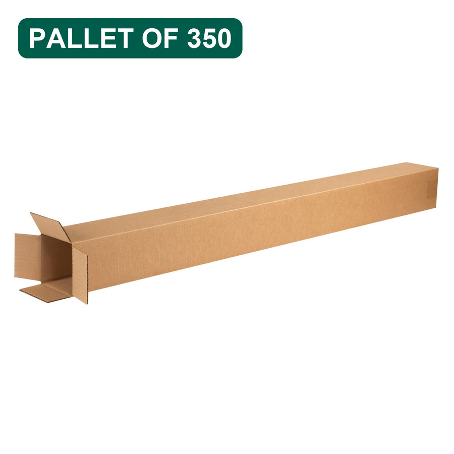 Bulk 4x4x50 Kraft Corrugated Shipping Boxes, 350 Pack Pallet, 32 ECT