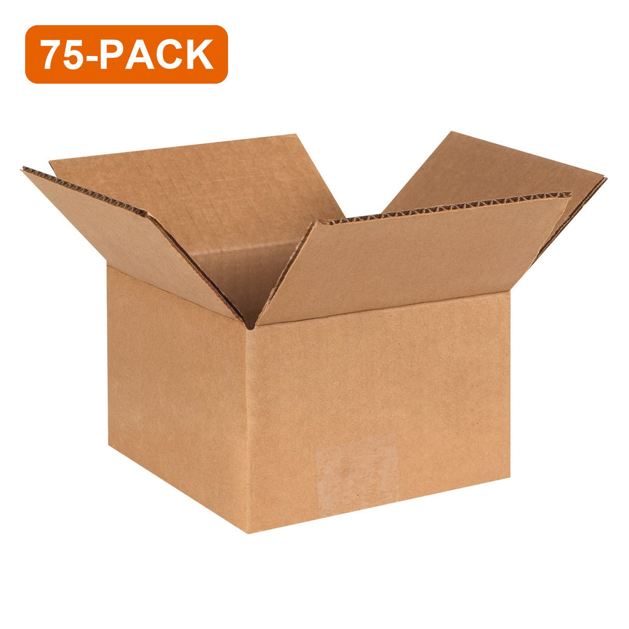 5x5x3 ECT-32 Kraft Corrugated Shipping Boxes, 75-Pack (3 Bundles of 25)
